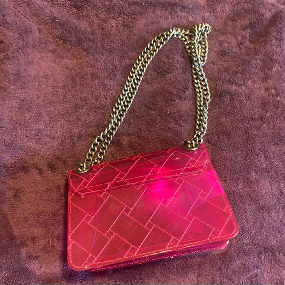 Kurt Geiger Pink Quilted Shoulder Bag with Chain Strap - Picture 2 of 5